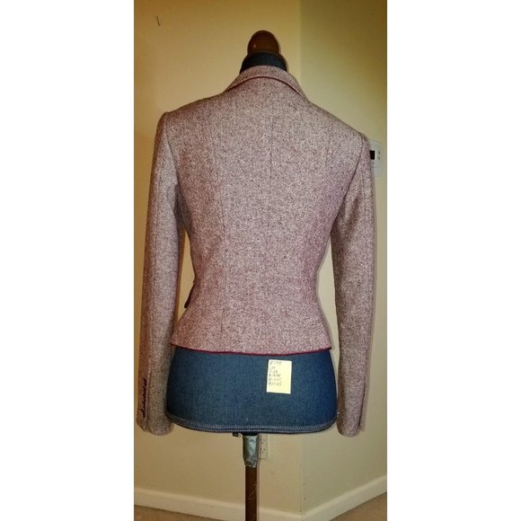 ✅#199 N W/O T Sm Halogen burgundy/off-white tweed - Picture 2 of 12